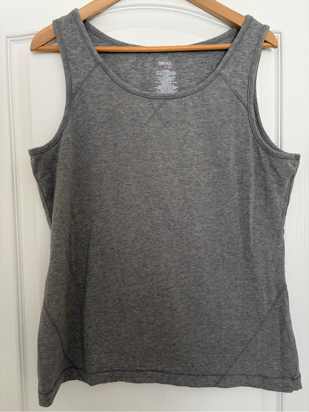 Danskin Now Heather Gray Scoop Neck Tank Top